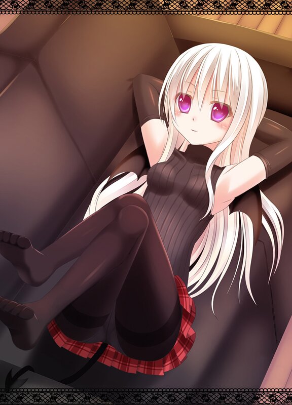 anime girl with purple eyes
