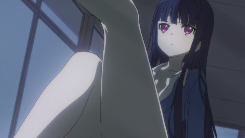 anime girl with purple eyes