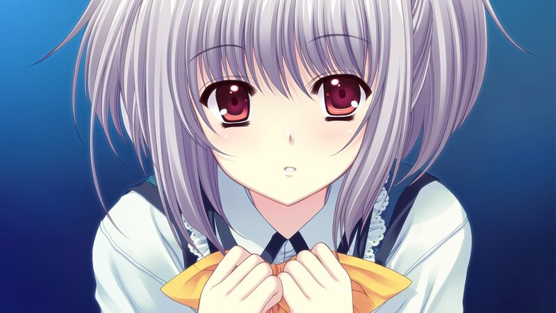 anime girl with purple eyes