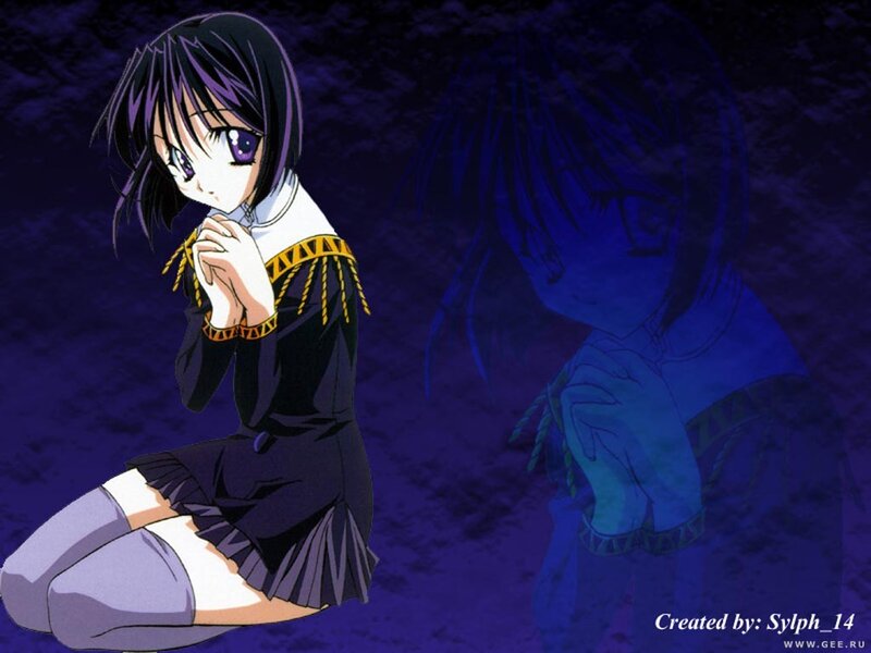 anime girl with purple eyes