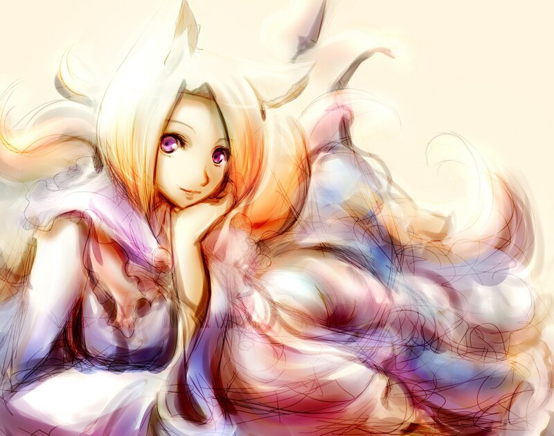 anime girl with purple eyes