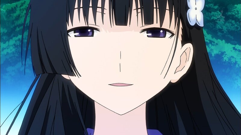 anime girl with purple eyes
