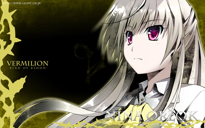 Anime Girl with Purple Eyes — Black, Dramatic
