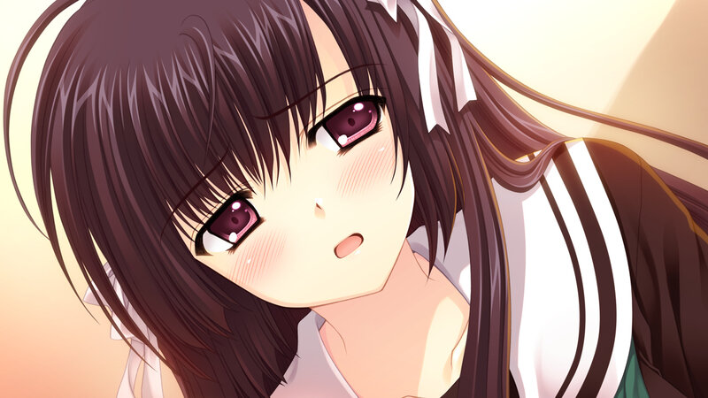 Anime Girl with Purple Eyes — Brown, Calm, Afternoon