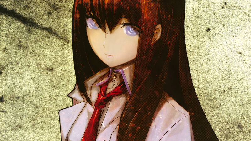 Anime Girl with Purple Eyes — Brown, Dramatic
