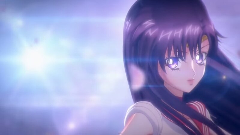 Anime Girl with Purple Eyes — Dramatic, School Uniform, Long Hair