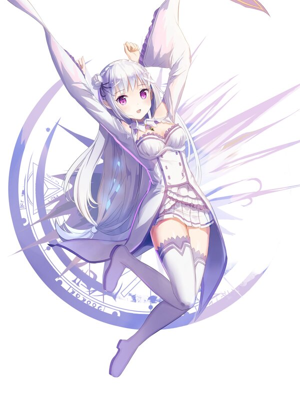 Anime Girl with Purple Eyes — Dynamic