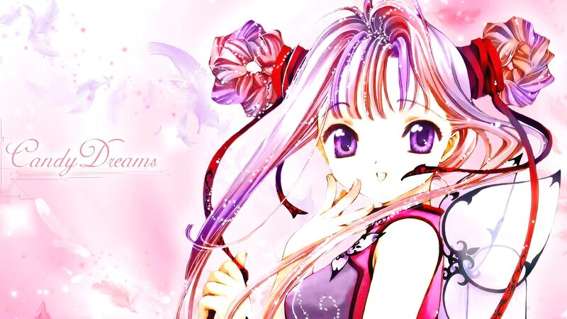 Anime Girl with Purple Eyes — Pink, Dreamy
