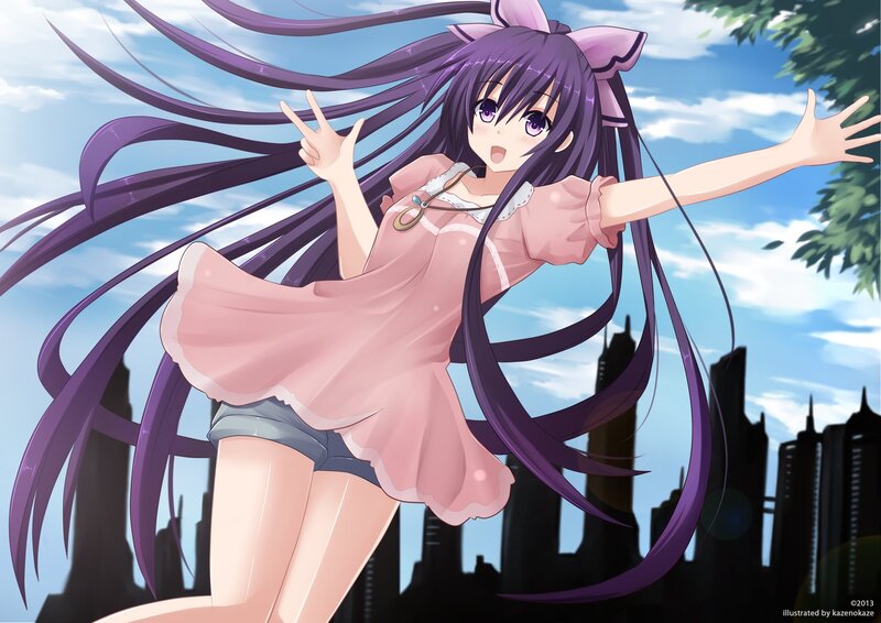 anime girl with purple hair