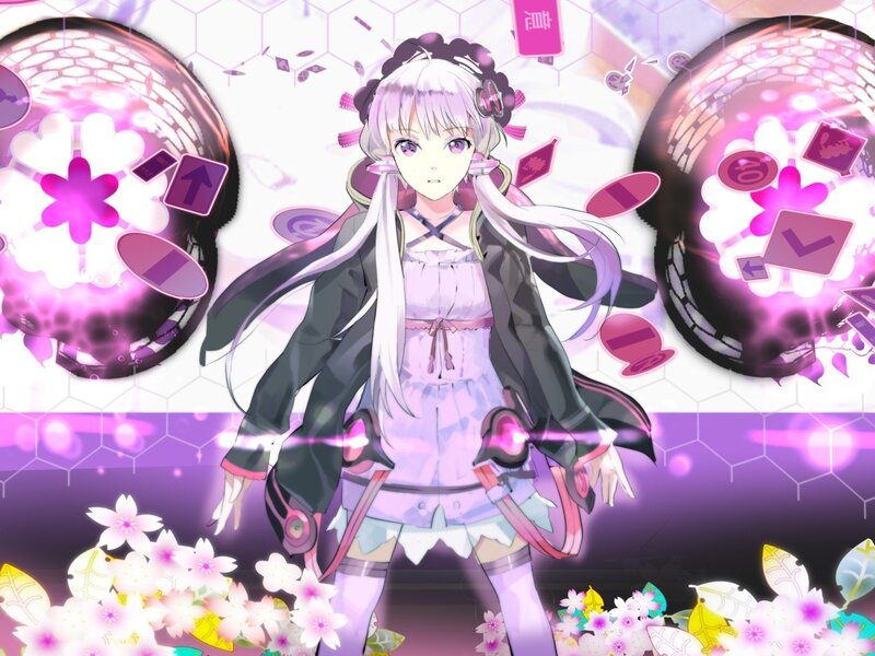 anime girl with purple hair