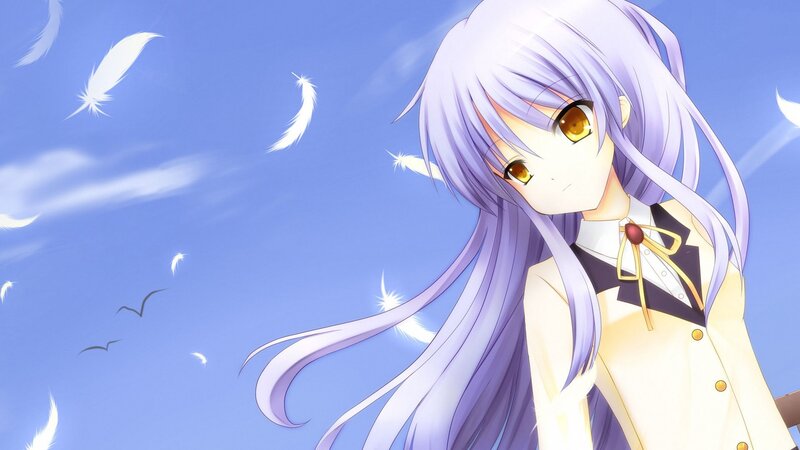 anime girl with purple hair