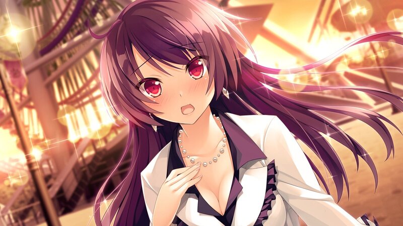anime girl with purple hair