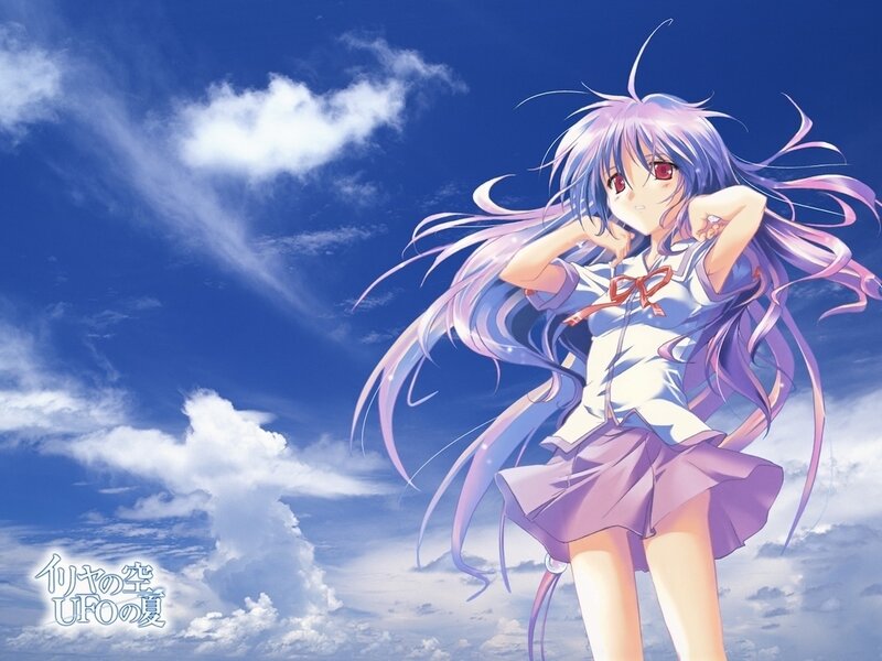 Anime girl with purple hair