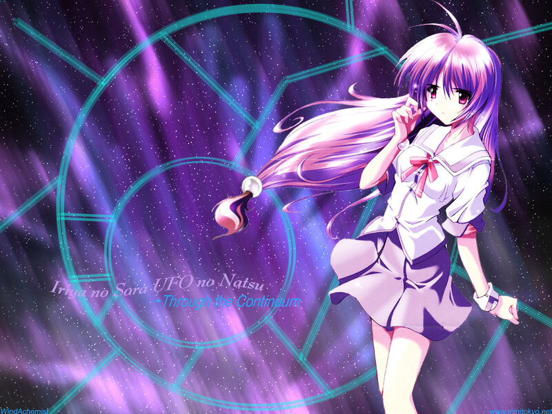 Anime girl with purple hair