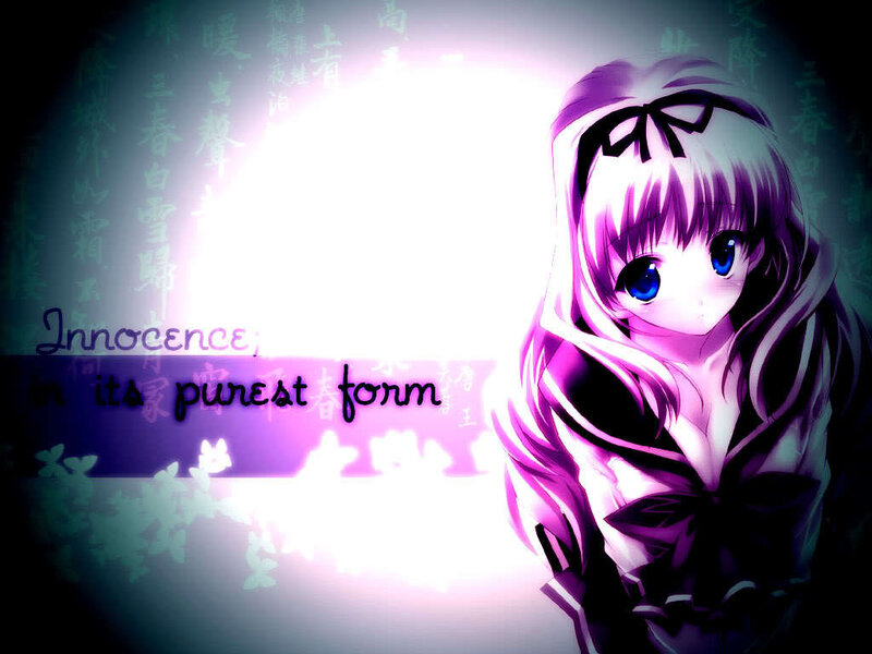 anime girl with purple hair