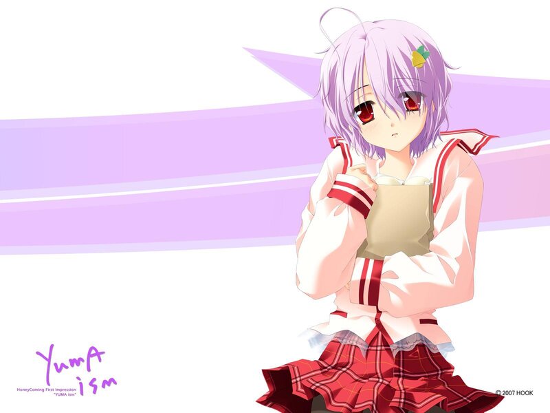Anime girl with purple hair