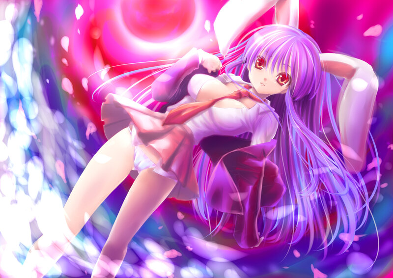 anime girl with purple hair
