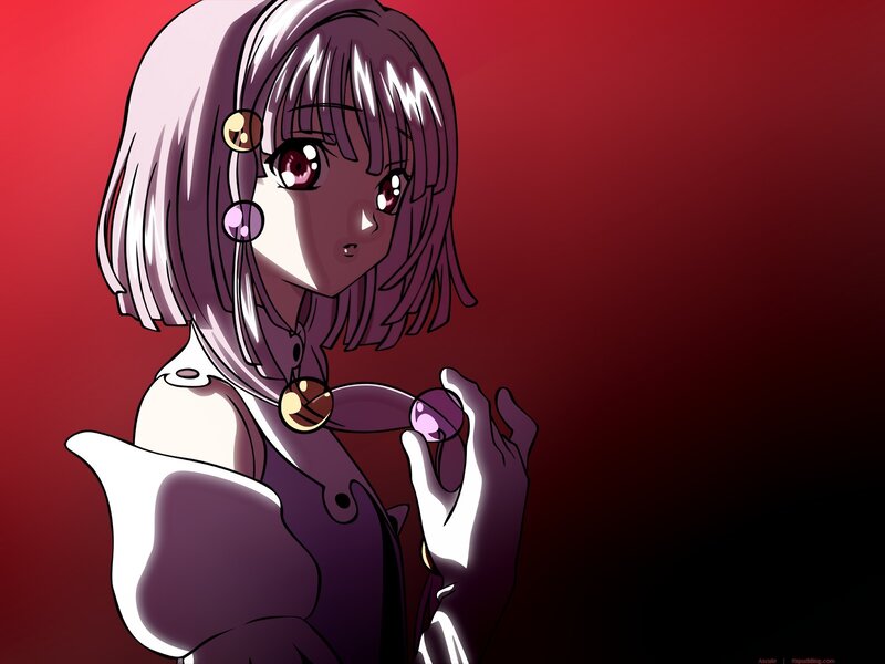 anime girl with purple hair