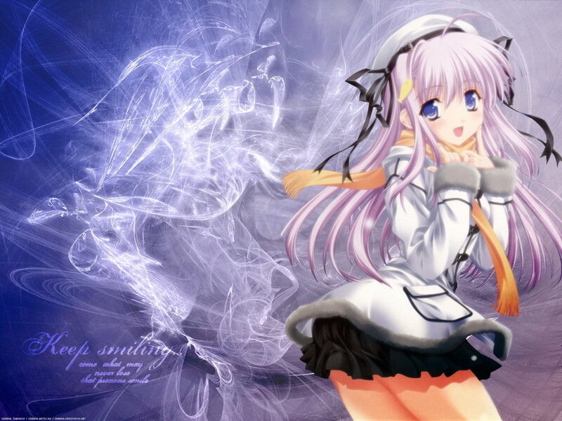 Anime girl with purple hair