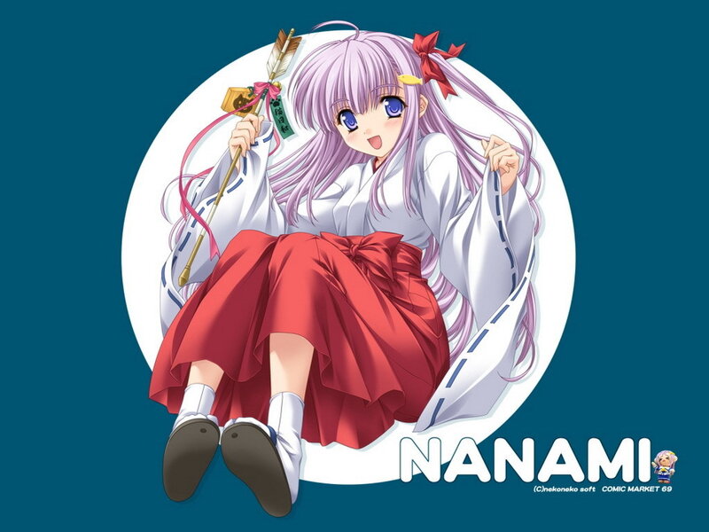 Anime girl with purple hair