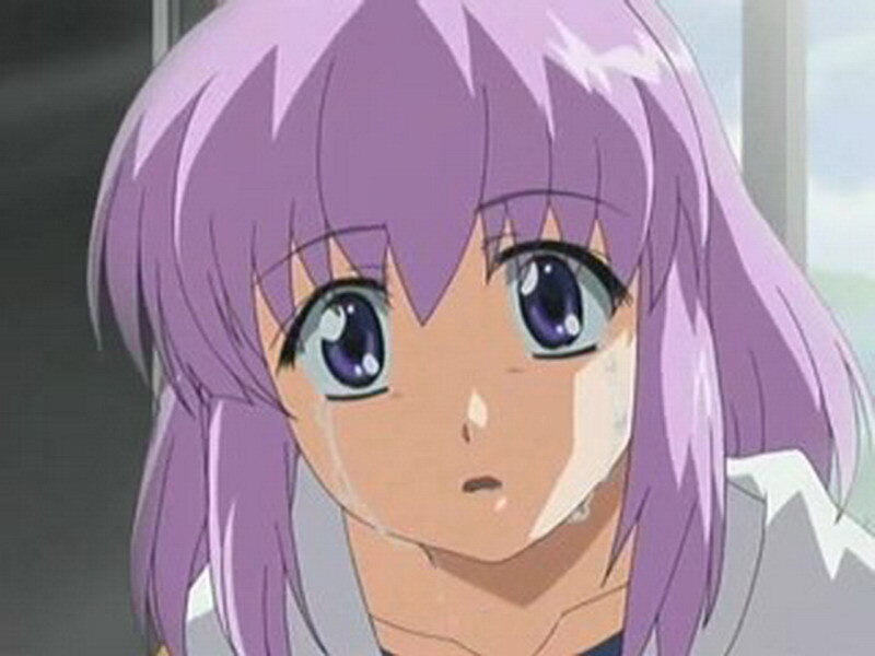 anime girl with purple hair