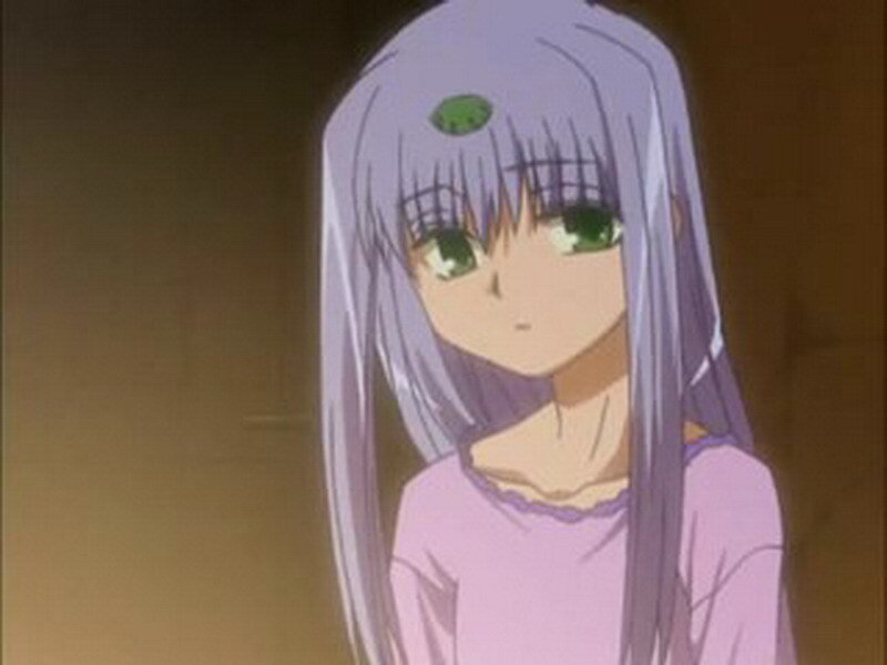 anime girl with purple hair