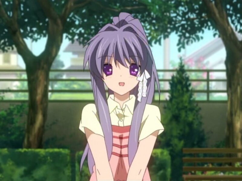 anime girl with purple hair