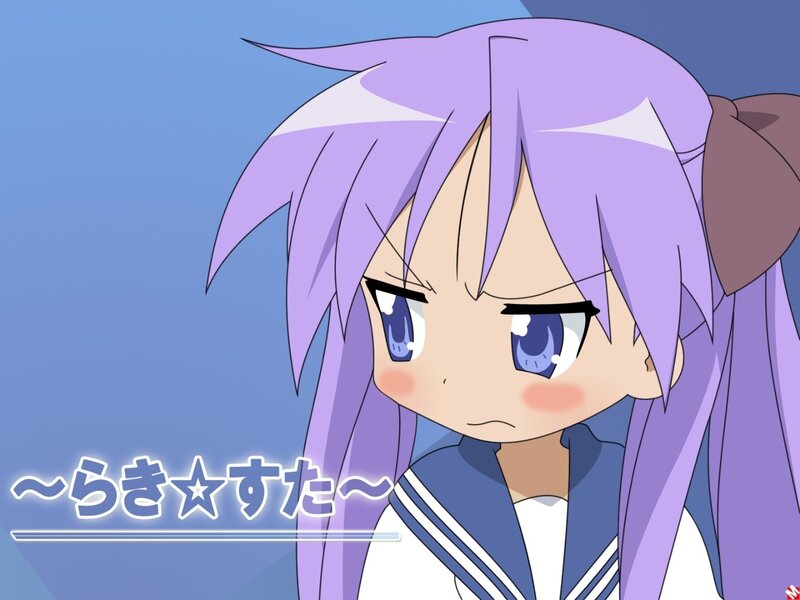 anime girl with purple hair