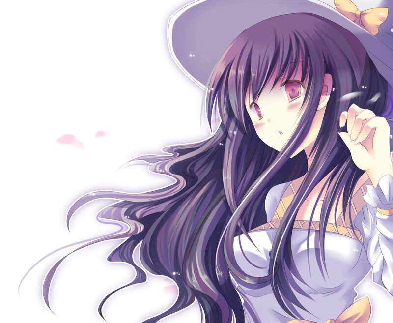 anime girl with purple hair