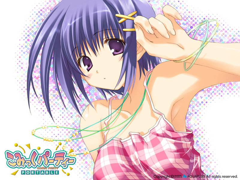 Anime girl with purple hair