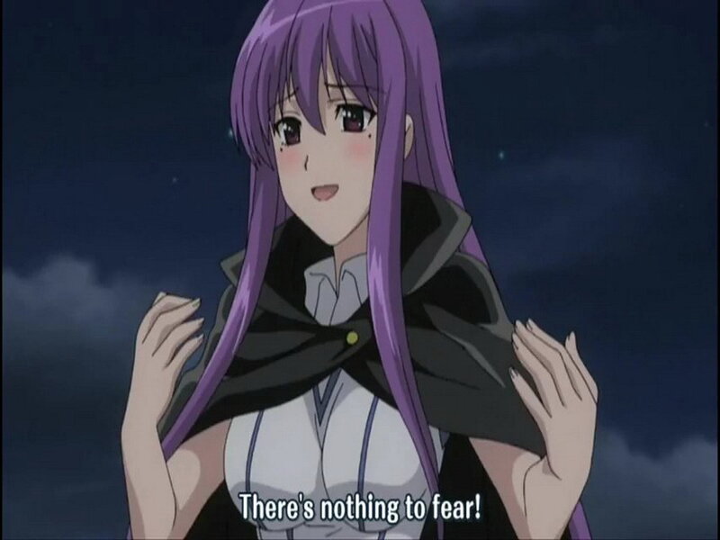 anime girl with purple hair