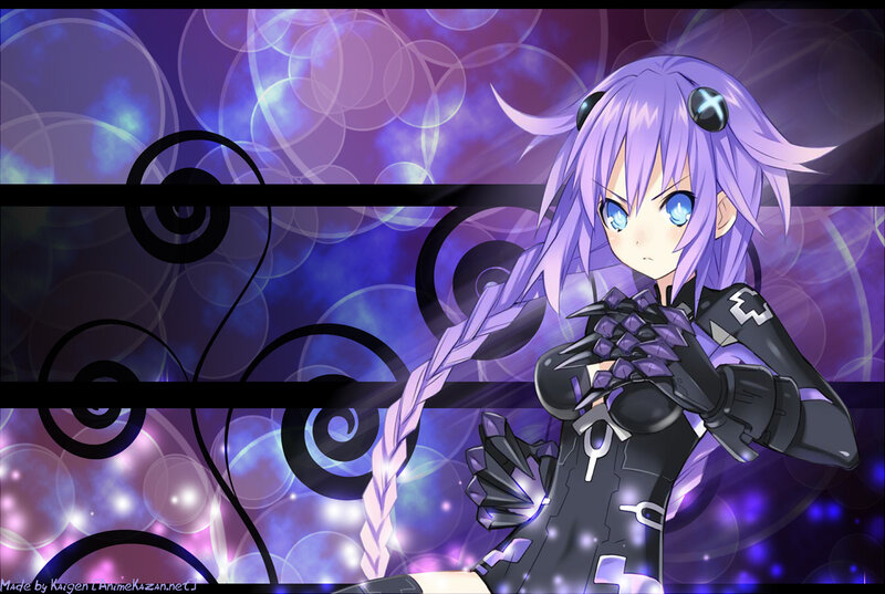 anime girl with purple hair