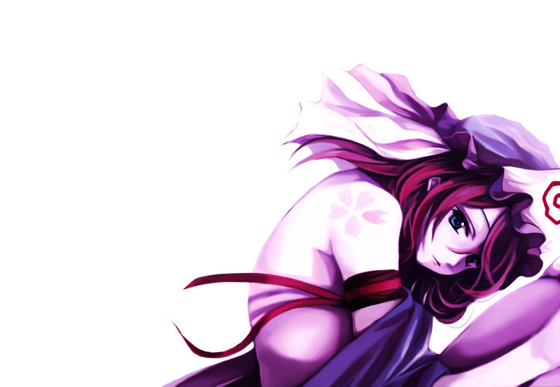 anime girl with purple hair