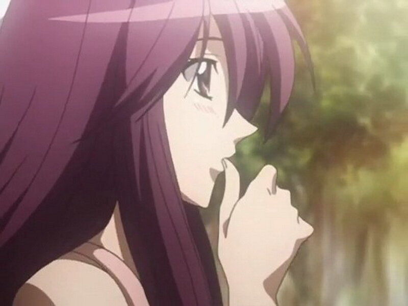 anime girl with purple hair