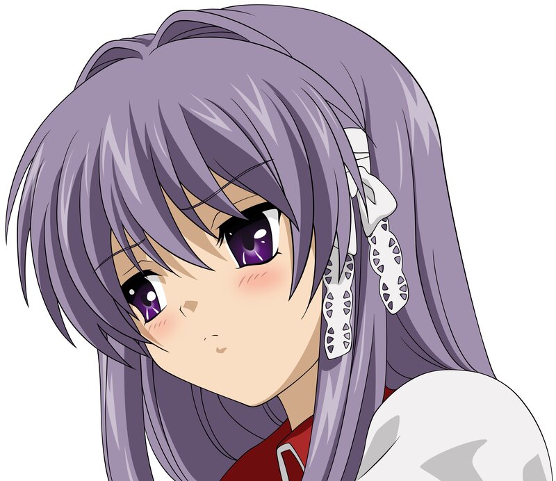 anime girl with purple hair