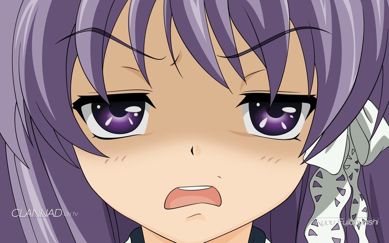 anime girl with purple hair