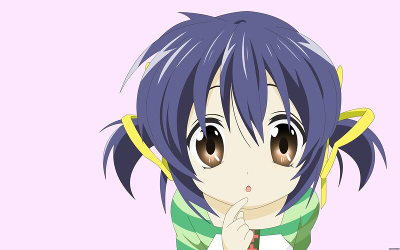 anime girl with purple hair
