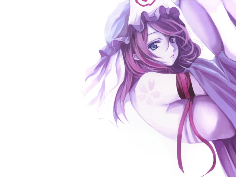anime girl with purple hair
