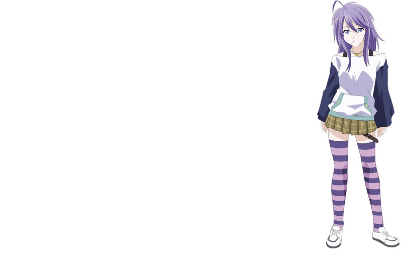 anime girl with purple hair