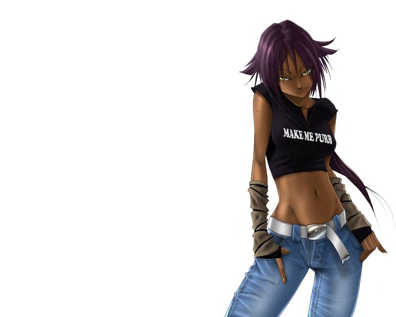 anime girl with purple hair