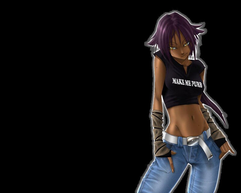 anime girl with purple hair