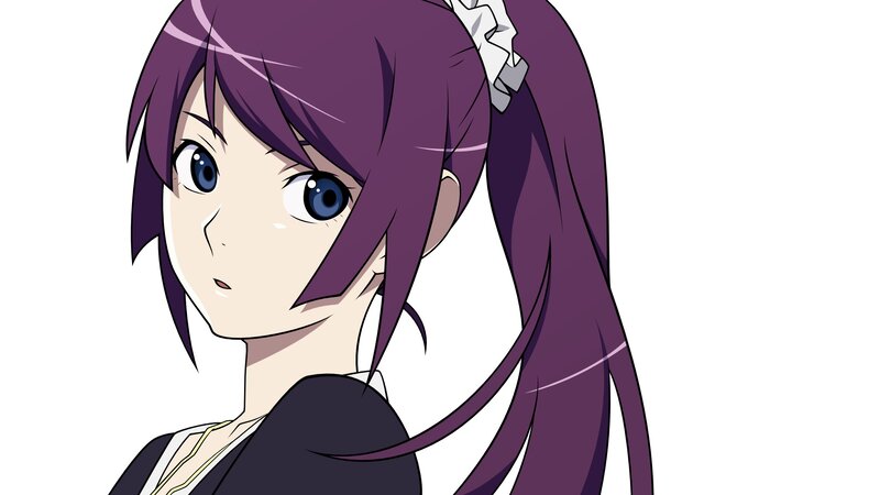 anime girl with purple hair