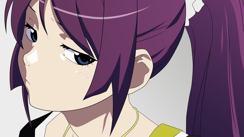 anime girl with purple hair