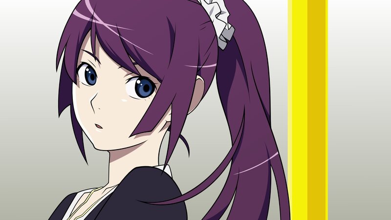 anime girl with purple hair