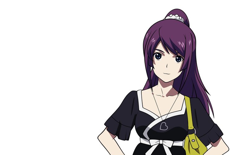 anime girl with purple hair