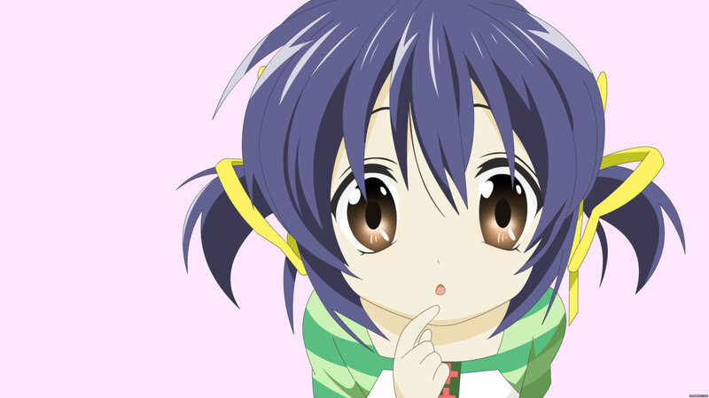 anime girl with purple hair