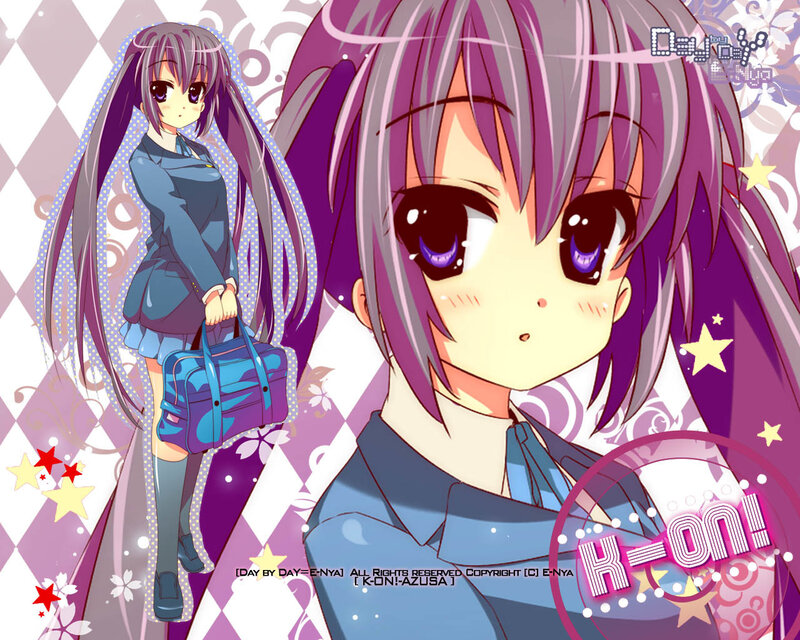 Anime girl with purple hair