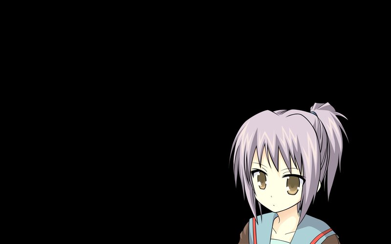 anime girl with purple hair