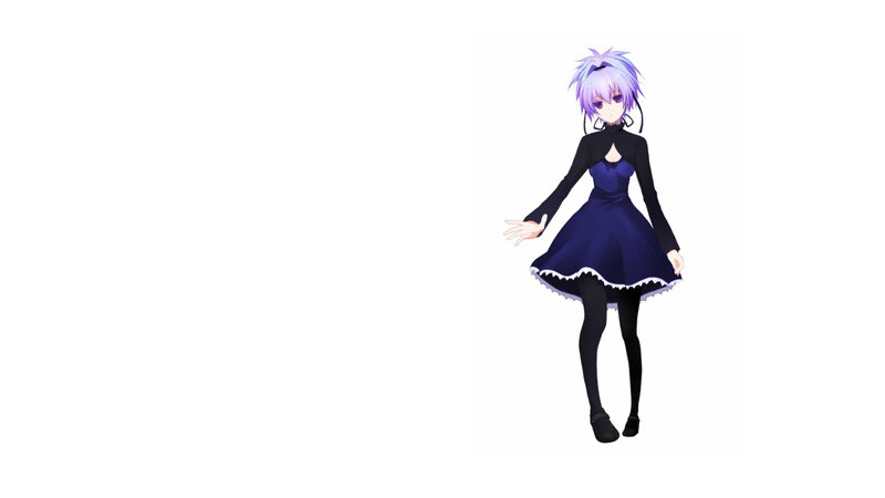 anime girl with purple hair