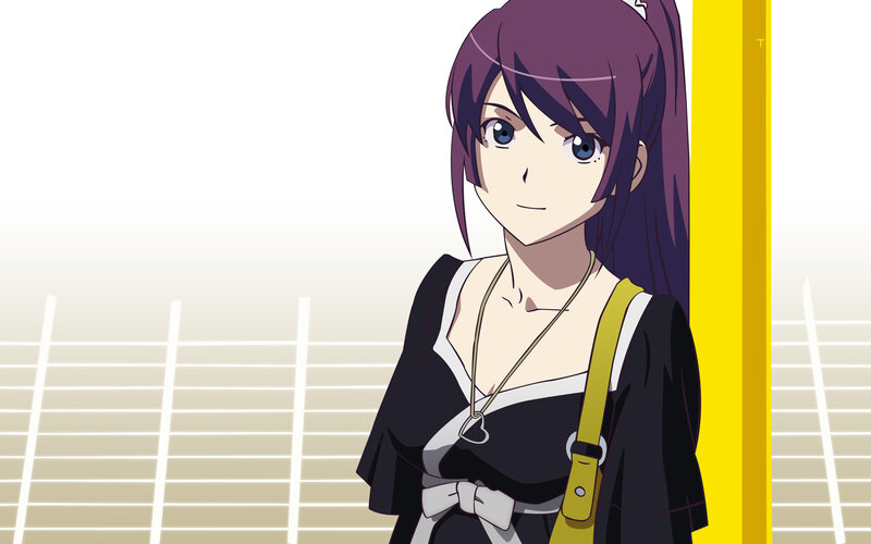 anime girl with purple hair